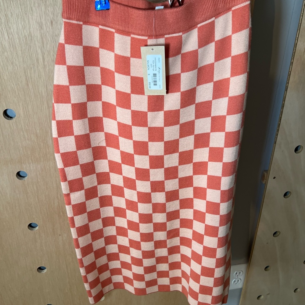 Hope Avenue Pink checkered skirt